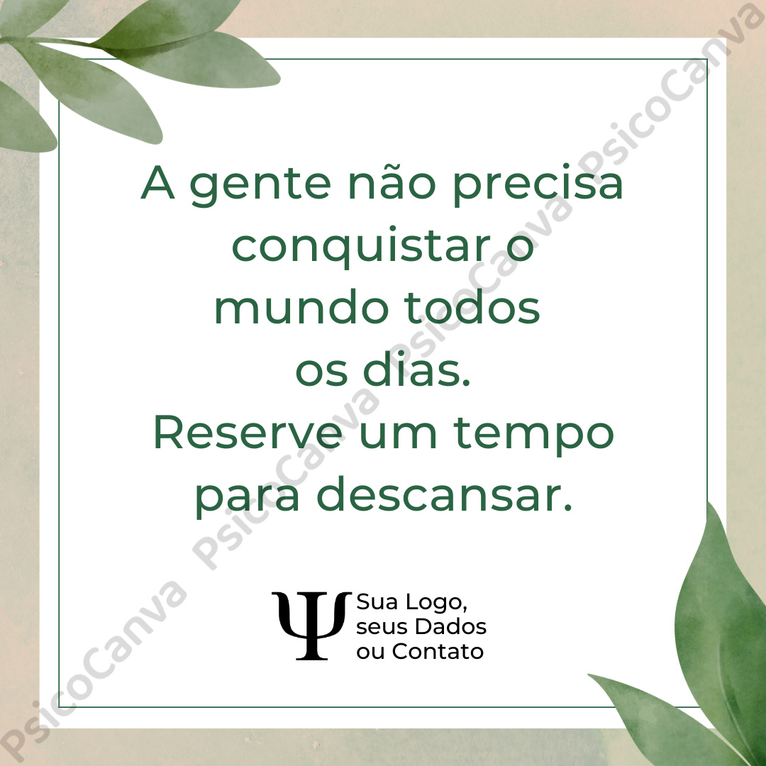 Reserve um tempo para descansar