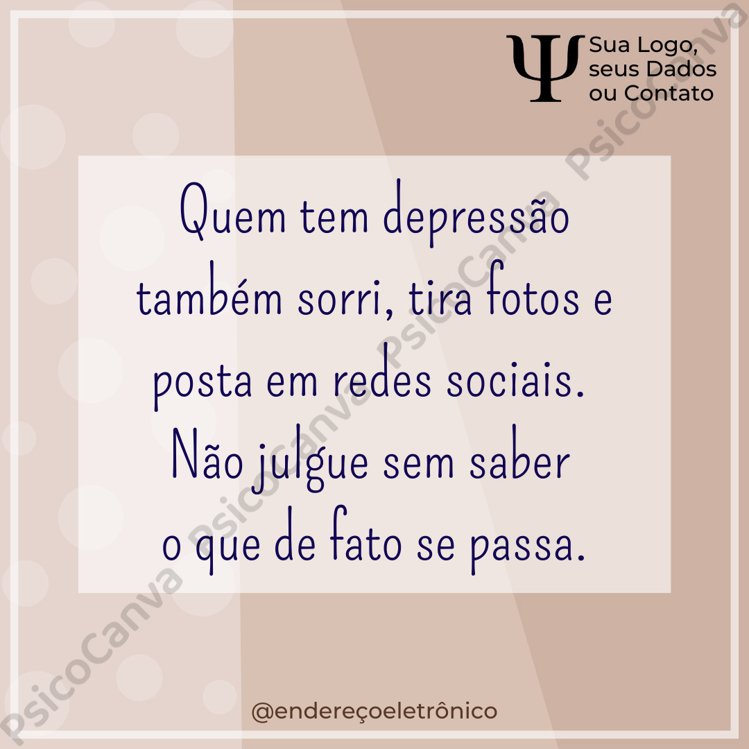 Depressão. Não julgue.