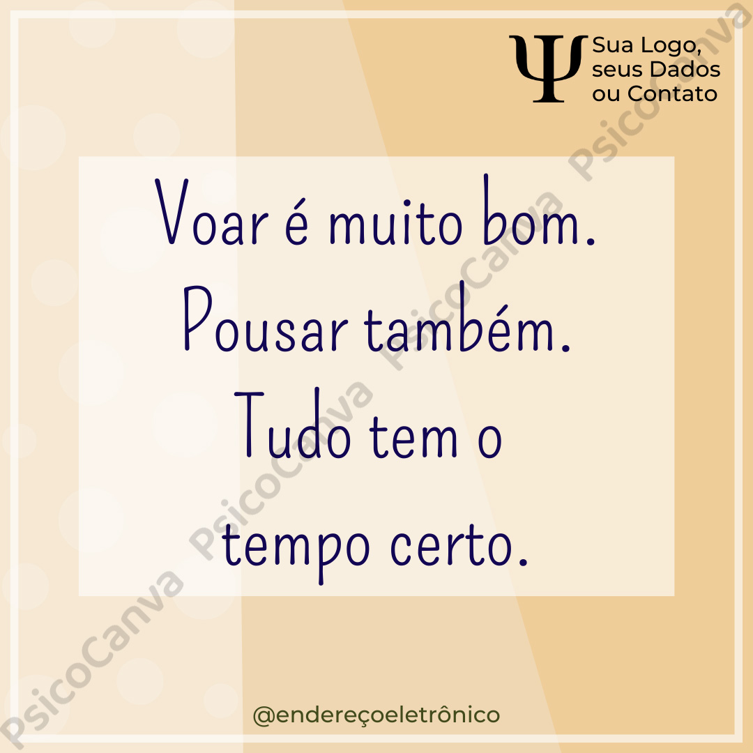 Tudo tem o tempo certo